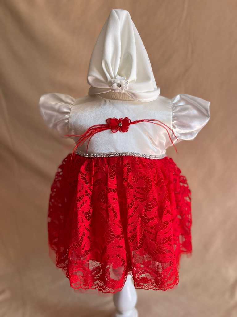 rochie rica rosu fluture