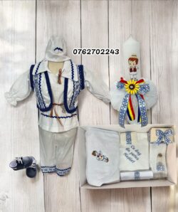 Set Complet pentru Botez cu tematica nationala- albastru electric