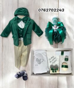 Set botez Vlad - verde (catifea)