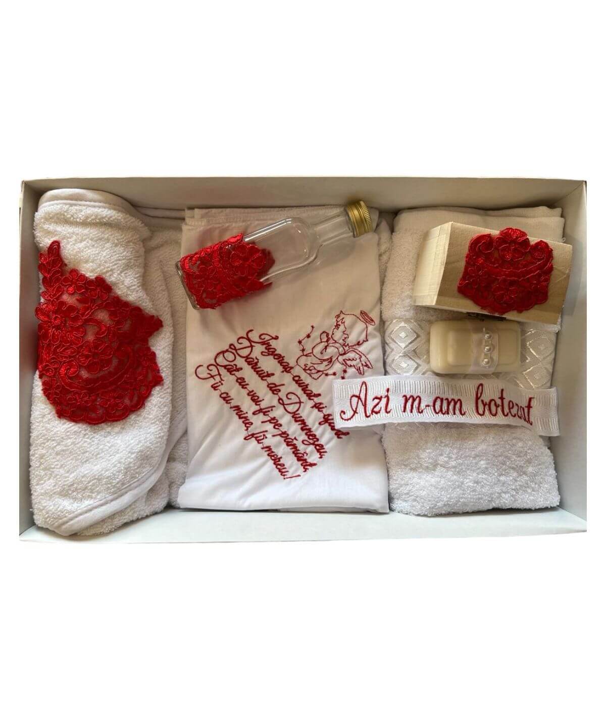 Trusou botez brodat rosu Trusou botez brodat rosu