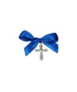 Cruciulițe botez cu pietricele bleu