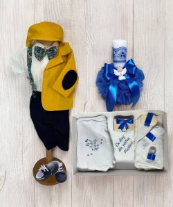 Set botez- Alexandru- galben( maneca scurta)