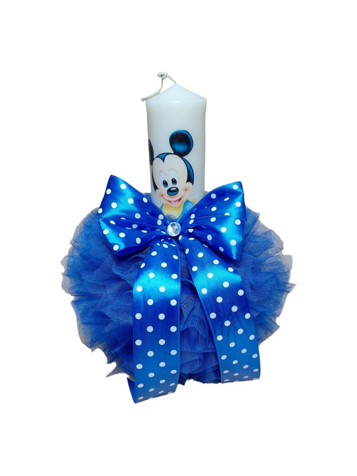 Lumanare Baby Mickey Mouse Lumanare Baby Mickey Mouse pe albastru electric