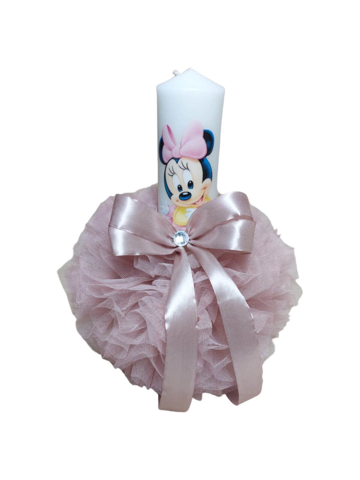 Lumanare Baby Minnie Mouse Lumanare Baby Minnie Mouse pe roz pudra