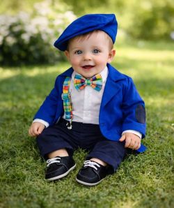 Costum botez Alexandru – albastru