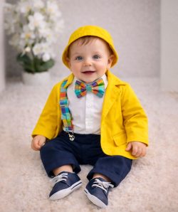 Costum botez Alexandru - galben