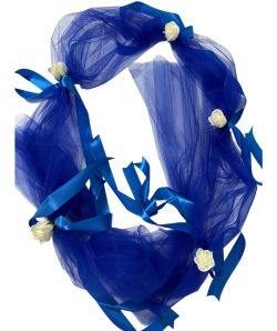 Decor cristelnita din tulle -albastru- pentru baietel