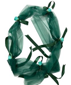 Decor cristelnita din tulle -verde menta-