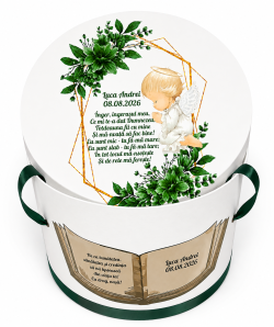 Cufar botez personalizat - verde ( se realizeaza pe orice culoare)