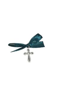 Cruciulite botez cu funda verde inchis (SET 20 BUCATI)