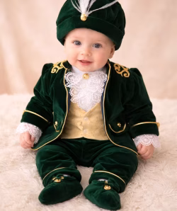 Costum botez Royal - verde