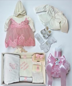 Set botez Ana - roz cu trena