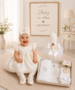 Set botez Bella - alb