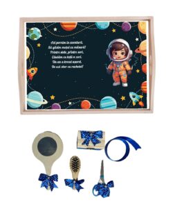 Set tavita pentru taiere mot la baietei- astronaut albastru