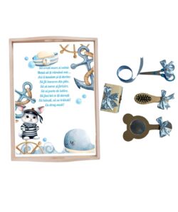 Set tavita pentru taiere mot la baietei- iepuras blue
