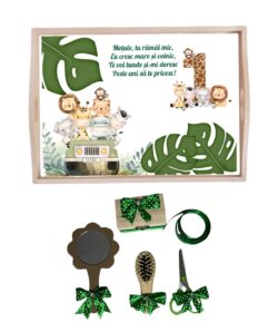 Set tavita pentru taiere mot la baietei- animalute verde