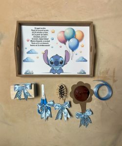 Set tavita pentru taiere mot la baietel- Stitch albastru