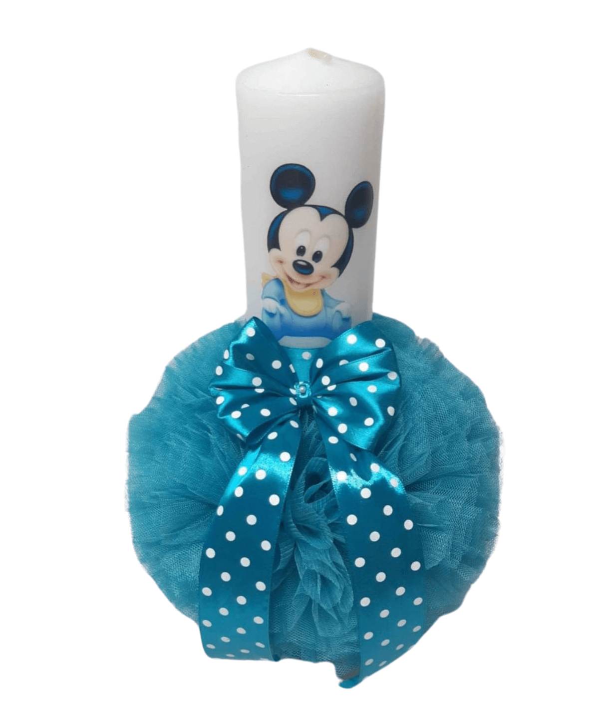 Lumanare botez Mickey Mouse - turcoaz Lumanare botez Mickey Mouse - turcoaz