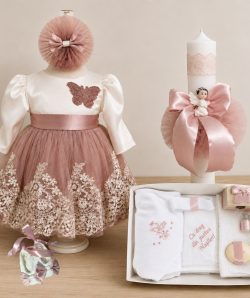 Set complet botez fetita Elsa- pudra cu ingeras