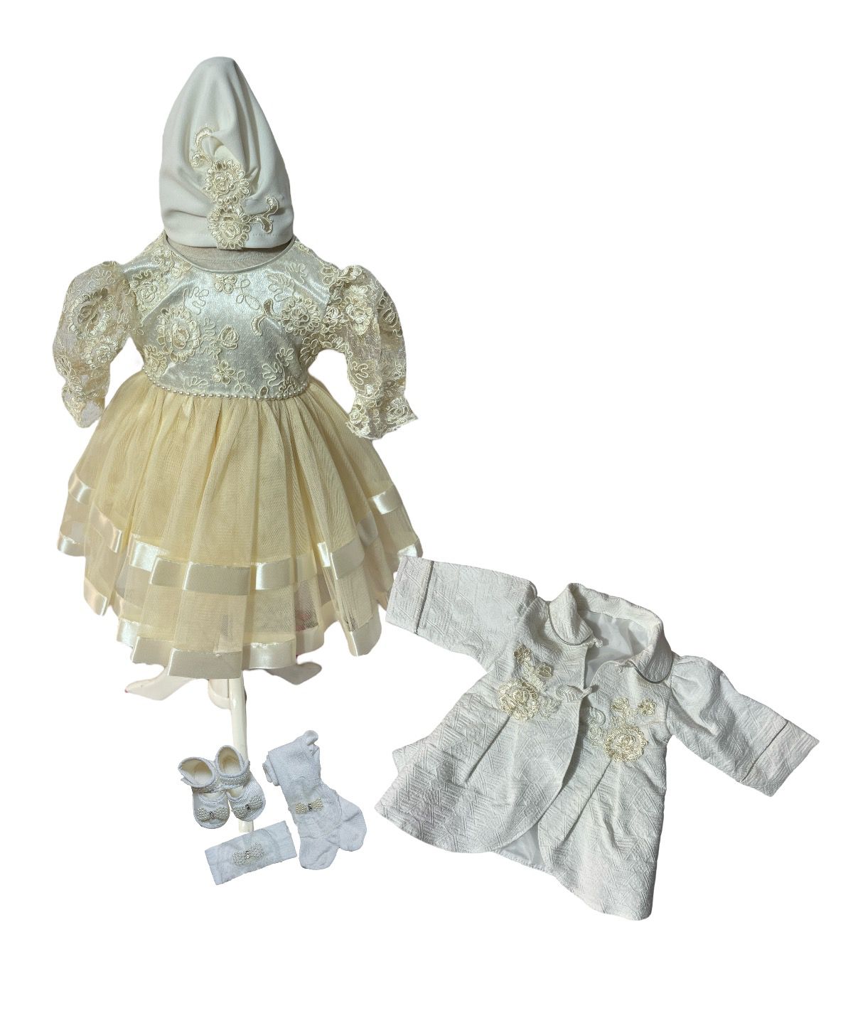 Set botez Clarisa - ivory Set botez Clarisa - ivory