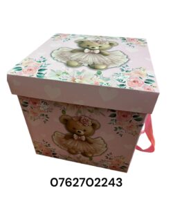 Cutie pentru transport trusou ursulet roz , 29x29x29 cm