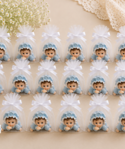 Set 20 bucati marturii blue botez bebelus baietel