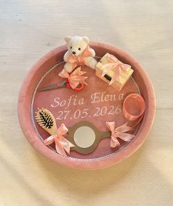 Set tavita pentru taiere mot/turta - catifea - pudra