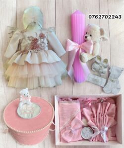 Set complet botez fetita Julia roz