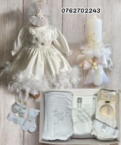 Set complet botez fetita Mia- alb