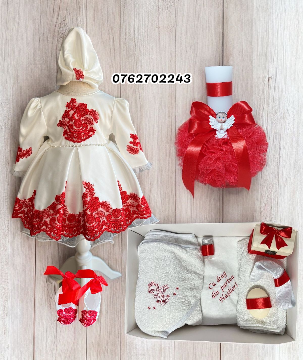 andreea set alb rosu
