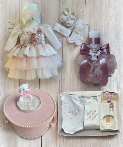 Set complet botez fetita Julia pudra si cufar