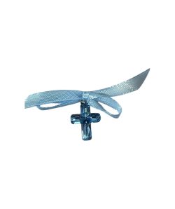 Cruciulite blue botez cu fundita blue