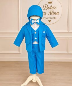 Costum botez baiat Liam - turcoaz
