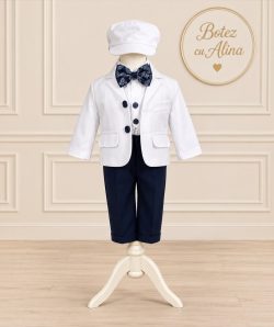 Costum botez baiat Ianis - alb